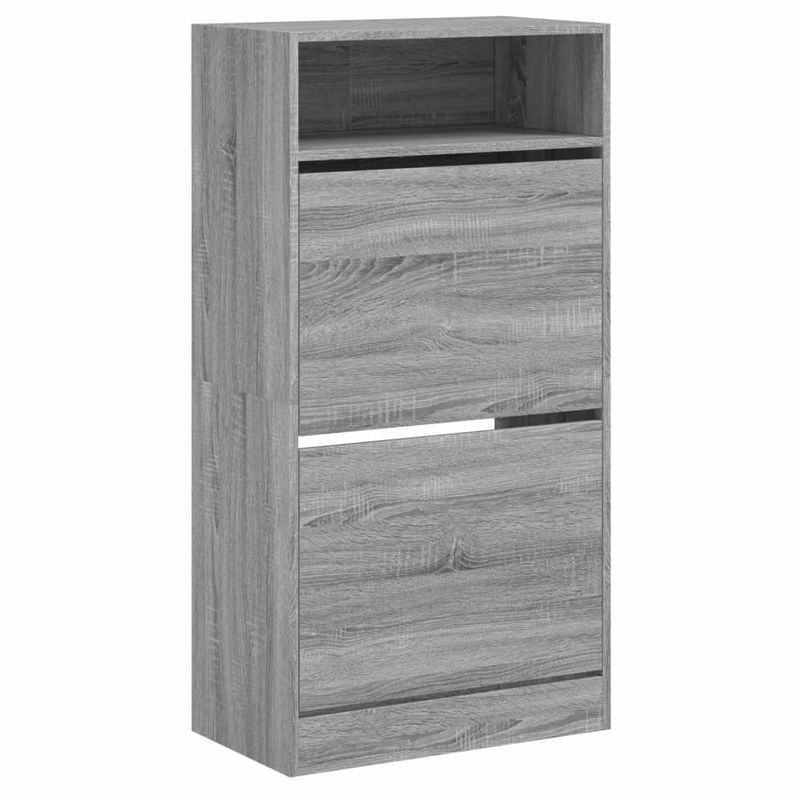 Casa si Gradina - Mobilier - Organizare si depozitare - Organizator incaltaminte - Pantofar, gri sonoma, 60x34x116 cm, lemn prelucrat - Infinity.ro
