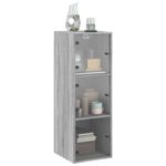 Casa si Gradina - Mobilier - Dulapuri si sifoniere - Dulapuri - Dulap de perete cu usi din sticla, gri sonoma, 35x37x100 cm - Infinity.ro