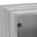 Casa si Gradina - Mobilier - Dulapuri si sifoniere - Dulapuri - Dulap de perete cu usi din sticla, gri sonoma, 35x37x100 cm - Infinity.ro