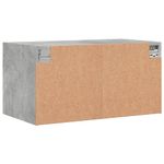 Casa si Gradina - Mobilier - Dulapuri si sifoniere - Dulapuri - Dulapuri de perete cu usi sticla 2 buc. gri beton 68,5x37x35 cm - Infinity.ro