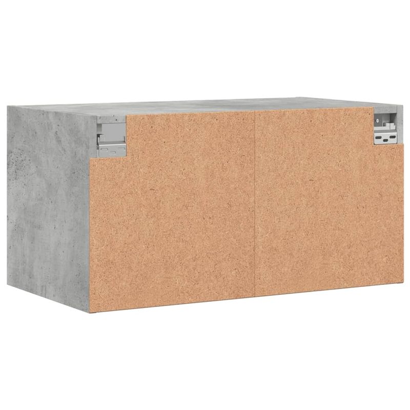 Casa si Gradina - Mobilier - Dulapuri si sifoniere - Dulapuri - Dulapuri de perete cu usi sticla 2 buc. gri beton 68,5x37x35 cm - Infinity.ro