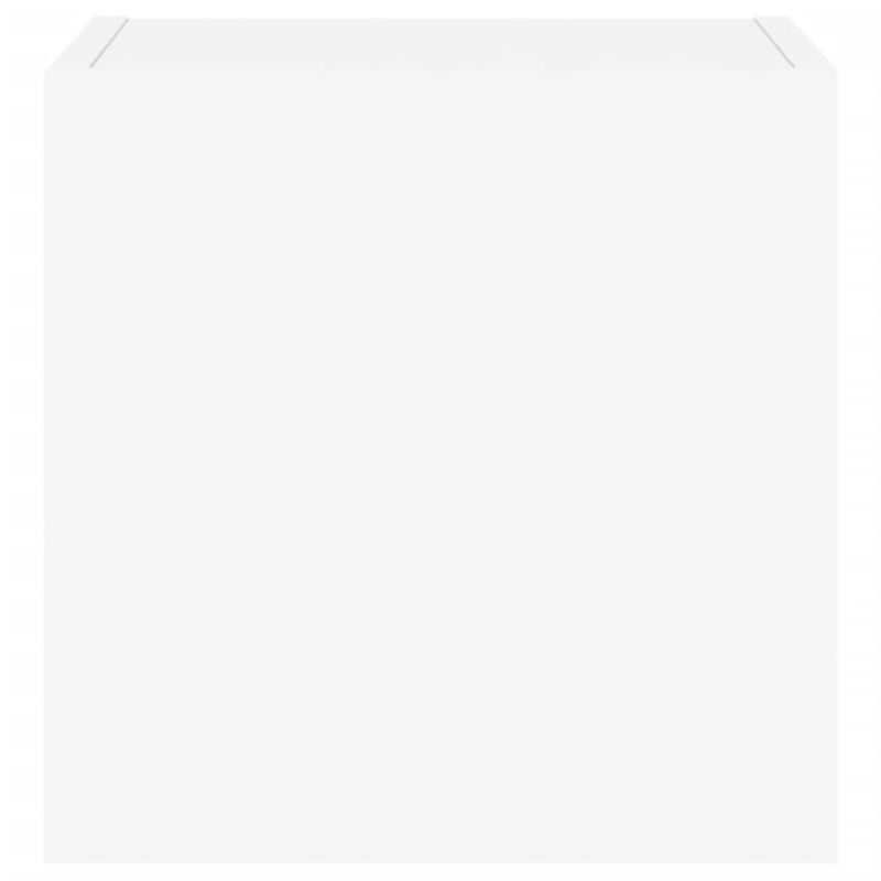 Casa si Gradina - Mobilier - Comode si corpuri - Comode - Comode TV de perete cu lumini LED, 2 buc., alb, 30,5x35x30 cm - Infinity.ro