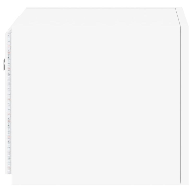 Casa si Gradina - Mobilier - Comode si corpuri - Comode - Comode TV de perete cu lumini LED, 2 buc., alb, 30,5x35x30 cm - Infinity.ro
