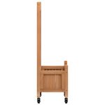 Casa si Gradina - Gradinarit si plante - Plante si ghivece - Ghivece si suporturi - Jardiniera cu spalier și roti, maro, lemn masiv de brad, mărime 40x30x97.5 cm - Infinity.ro