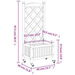 Casa si Gradina - Gradinarit si plante - Plante si ghivece - Ghivece si suporturi - Jardiniera cu spalier și roti, maro, lemn masiv de brad, mărime 40x30x97.5 cm - Infinity.ro
