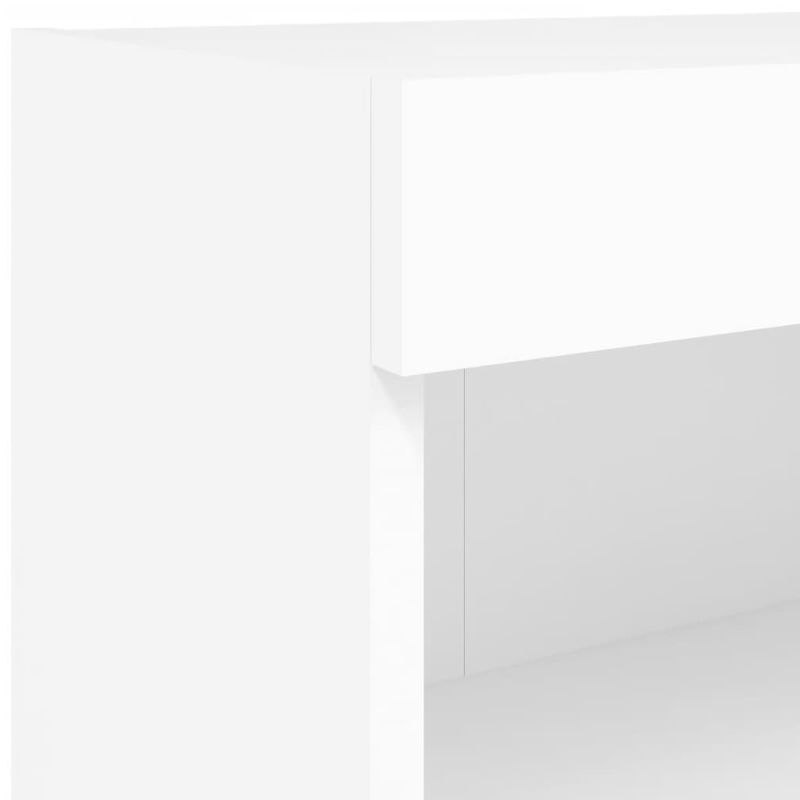 Casa si Gradina - Mobilier - Comode si corpuri - Comode - Set comode TV de perete, 8 piese, cu lumini LED, alb - Infinity.ro
