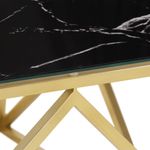 Casa si Gradina - Mobilier - Mese si birouri - Masute de cafea - Masuta de cafea, otel inoxidabil auriu si sticla securizata - Infinity.ro