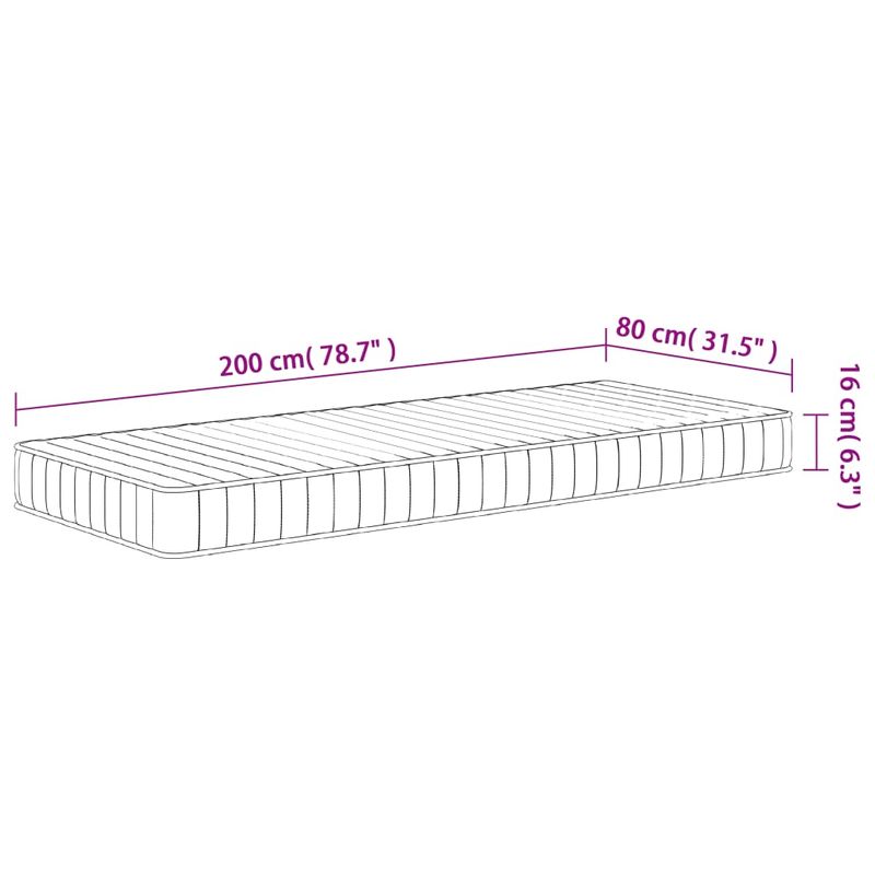 Casa si Gradina - Mobilier - Saltele si somiere - Saltele - Saltea din spuma, fermitate medie moale, 80x200 cm - Infinity.ro