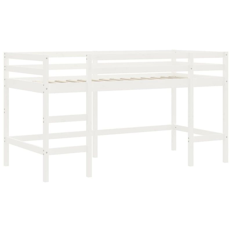Casa si Gradina - Mobilier - Paturi si accesorii - Paturi - Pat etajat de copii cu scara, alb, 80x200 cm, lemn masiv pin - Infinity.ro