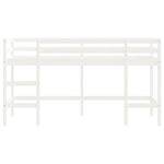 Casa si Gradina - Mobilier - Paturi si accesorii - Paturi - Pat etajat de copii cu scara, alb, 80x200 cm, lemn masiv pin - Infinity.ro