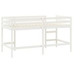 Casa si Gradina - Mobilier - Paturi si accesorii - Paturi - Pat etajat de copii cu scara, alb, 80x200 cm, lemn masiv pin - Infinity.ro