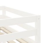 Casa si Gradina - Mobilier - Paturi si accesorii - Paturi - Pat etajat de copii cu scara, alb, 80x200 cm, lemn masiv pin - Infinity.ro