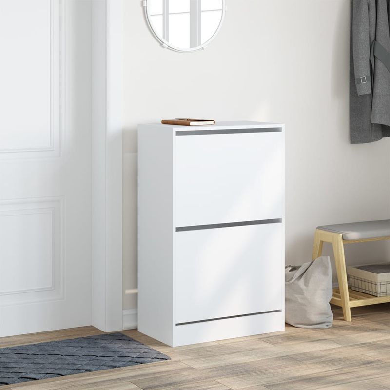 Casa si Gradina - Mobilier - Organizare si depozitare - Organizator incaltaminte - Pantofar, alb, 60x34x96,5 cm, lemn compozit - Infinity.ro