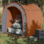 Sport si Outdoor - Camping - Corturi camping - Cort de depozitare, gri/portocaliu, 204x183x178 cm, tafta 185T - Infinity.ro