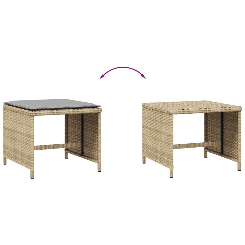 Casa si Gradina - Gradina si terasa - Mobilier exterior - Scaune si sezlonguri gradina - Scaune de gradina cu perne 4 buc. mix bej 41x41x36 cm poliratan - Infinity.ro