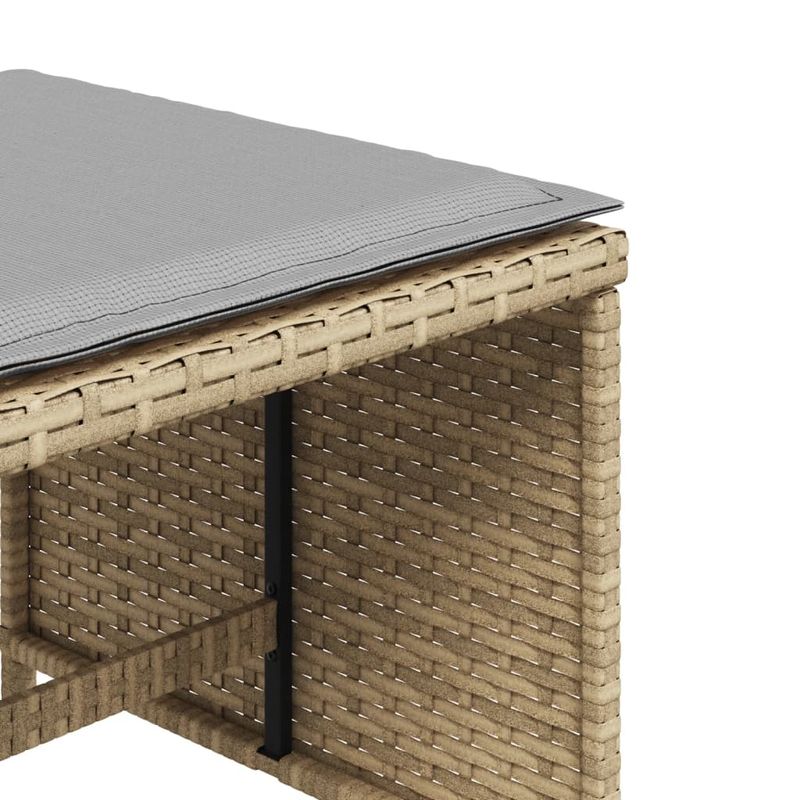Casa si Gradina - Gradina si terasa - Mobilier exterior - Scaune si sezlonguri gradina - Scaune de gradina cu perne 4 buc. mix bej 41x41x36 cm poliratan - Infinity.ro