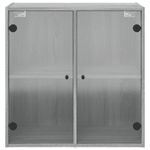 Casa si Gradina - Mobilier - Dulapuri si sifoniere - Dulapuri - Dulap de perete cu usi din sticla, gri sonoma, 68x37x68,5 cm - Infinity.ro