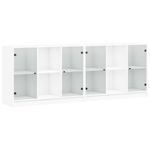 Casa si Gradina - Mobilier - Biblioteci si rafturi - Biblioteci - Biblioteca cu usi, alb, 204x37x75 cm, lemn prelucrat - Infinity.ro