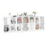 Casa si Gradina - Mobilier - Biblioteci si rafturi - Biblioteci - Biblioteca cu usi, alb, 204x37x75 cm, lemn prelucrat - Infinity.ro