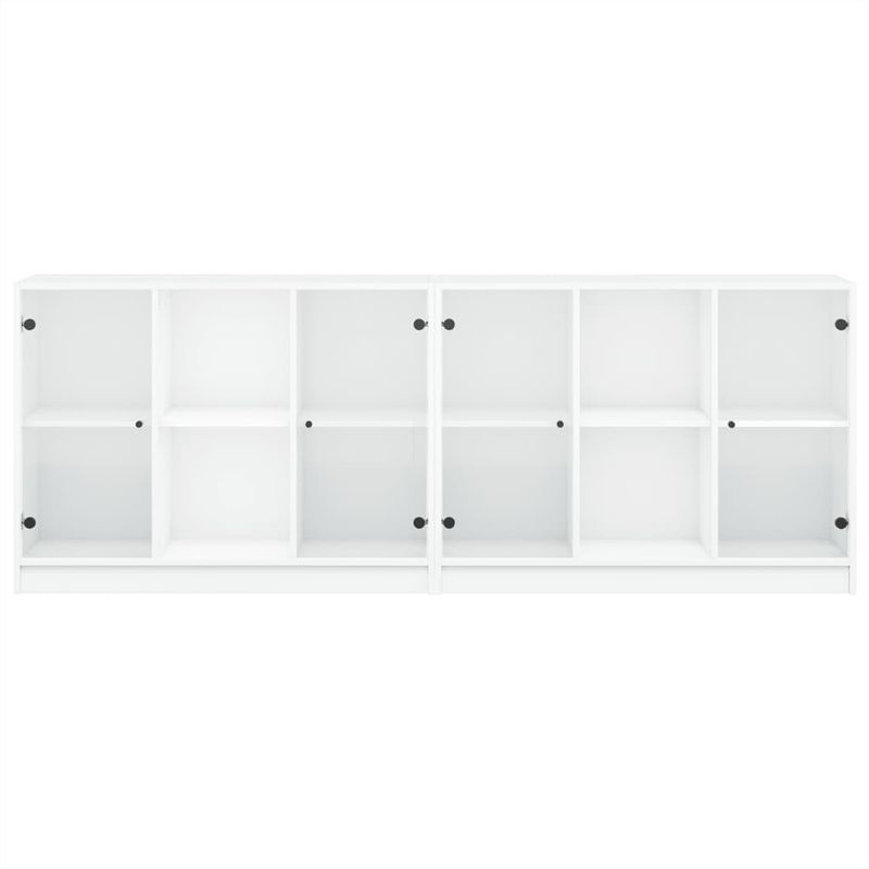 Casa si Gradina - Mobilier - Biblioteci si rafturi - Biblioteci - Biblioteca cu usi, alb, 204x37x75 cm, lemn prelucrat - Infinity.ro