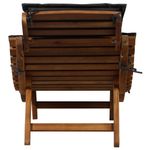 Casa si Gradina - Gradina si terasa - Mobilier exterior - Scaune si sezlonguri gradina - Sezlong cu saltea, gri inchis, lemn masiv acacia - Infinity.ro