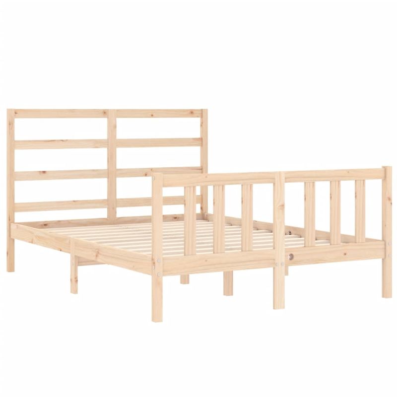 Casa si Gradina - Mobilier - Paturi si accesorii - Paturi - Cadru de pat cu tablie single mic, 120x200 cm, lemn masiv - Infinity.ro