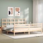 Casa si Gradina - Mobilier - Paturi si accesorii - Paturi - Cadru de pat cu tablie single mic, lemn masiv de pin - Infinity.ro