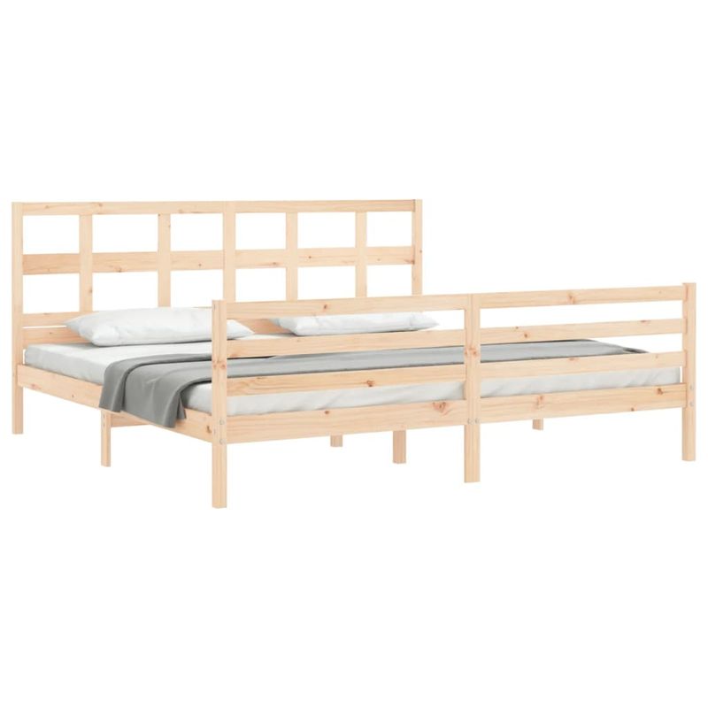 Casa si Gradina - Mobilier - Paturi si accesorii - Paturi - Cadru de pat cu tablie single mic, lemn masiv de pin - Infinity.ro