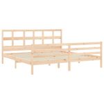 Casa si Gradina - Mobilier - Paturi si accesorii - Paturi - Cadru de pat cu tablie single mic, lemn masiv de pin - Infinity.ro