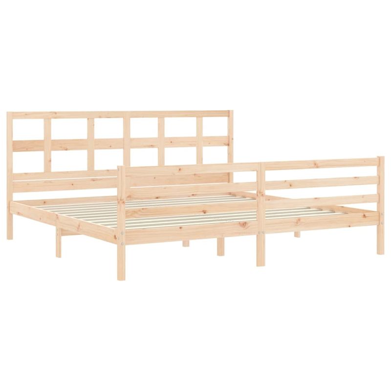 Casa si Gradina - Mobilier - Paturi si accesorii - Paturi - Cadru de pat cu tablie single mic, lemn masiv de pin - Infinity.ro