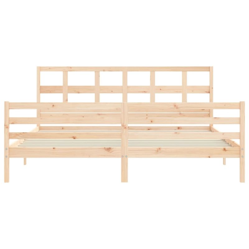 Casa si Gradina - Mobilier - Paturi si accesorii - Paturi - Cadru de pat cu tablie single mic, lemn masiv de pin - Infinity.ro
