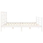 Casa si Gradina - Mobilier - Paturi si accesorii - Paturi - Cadru de pat cu tablie single mic, alb, lemn masiv - Infinity.ro