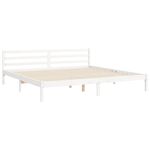Casa si Gradina - Mobilier - Paturi si accesorii - Paturi - Cadru de pat cu tablie, alb, lemn masiv - Infinity.ro