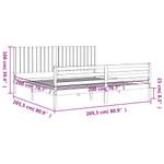 Casa si Gradina - Mobilier - Paturi si accesorii - Paturi - Cadru de pat cu tablie, alb, lemn masiv - Infinity.ro