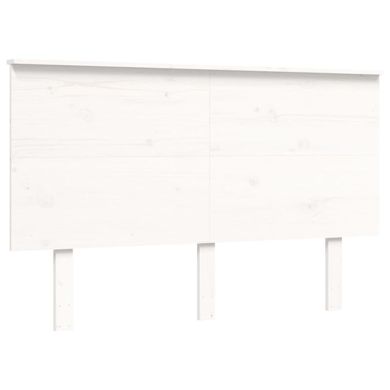 Casa si Gradina - Mobilier - Paturi si accesorii - Paturi - Cadru de pat cu tablie single mic, alb, 140x200 cm, lemn masiv - Infinity.ro
