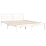 Casa si Gradina - Mobilier - Paturi si accesorii - Paturi - Cadru de pat cu tablie single mic, alb, 140x200 cm, lemn masiv - Infinity.ro
