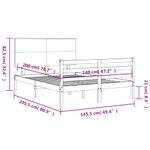Casa si Gradina - Mobilier - Paturi si accesorii - Paturi - Cadru de pat cu tablie single mic, alb, 140x200 cm, lemn masiv - Infinity.ro