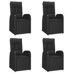 Casa si Gradina - Gradina si terasa - Mobilier exterior - Scaune si sezlonguri gradina - Set mobilier de gradina cu perne, 5 piese, negru, poliratan - Infinity.ro