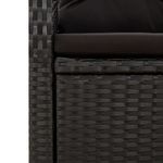 Casa si Gradina - Gradina si terasa - Mobilier exterior - Scaune si sezlonguri gradina - Set mobilier de gradina cu perne, 5 piese, negru, poliratan - Infinity.ro