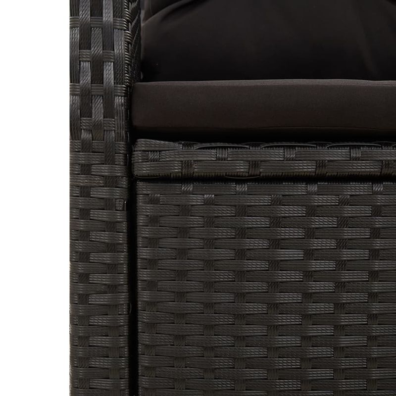 Casa si Gradina - Gradina si terasa - Mobilier exterior - Scaune si sezlonguri gradina - Set mobilier de gradina cu perne, 5 piese, negru, poliratan - Infinity.ro