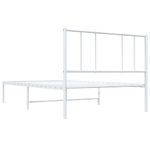 Casa si Gradina - Mobilier - Paturi si accesorii - Paturi - Cadru de pat metalic cu tablie, alb, 75x190 cm - Infinity.ro