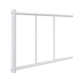 Casa si Gradina - Mobilier - Paturi si accesorii - Paturi - Cadru de pat metalic cu tablie, alb, 75x190 cm - Infinity.ro