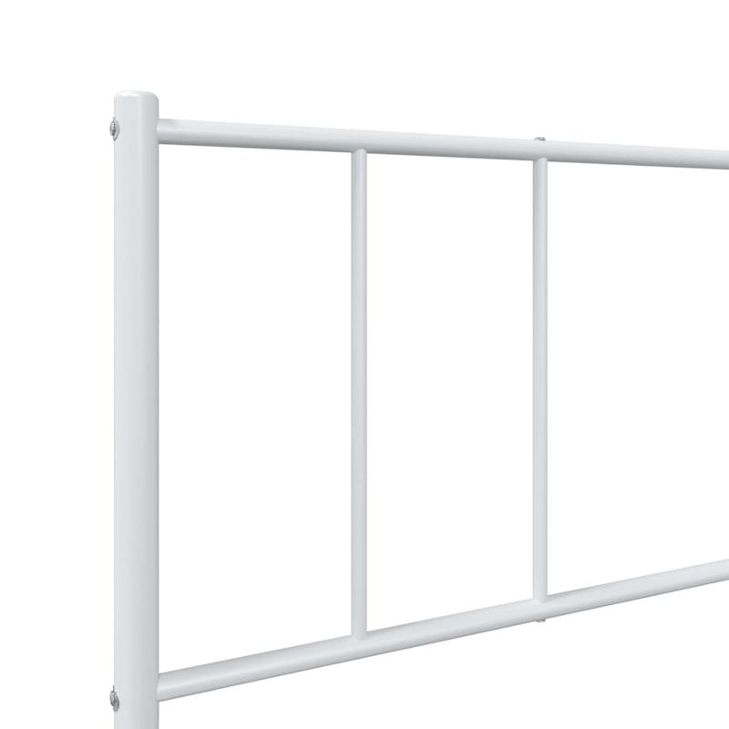 Casa si Gradina - Mobilier - Paturi si accesorii - Paturi - Cadru de pat metalic cu tablie, alb, 75x190 cm - Infinity.ro