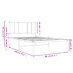 Casa si Gradina - Mobilier - Paturi si accesorii - Paturi - Cadru de pat metalic cu tablie, alb, 75x190 cm - Infinity.ro