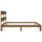 Casa si Gradina - Mobilier - Paturi si accesorii - Paturi - Cadru de pat cu tablie single mic, maro miere, 200x200 cm, lemn masiv - Infinity.ro