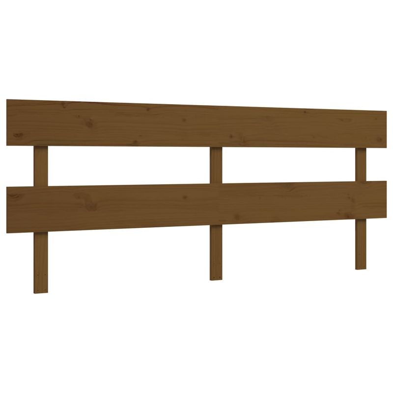 Casa si Gradina - Mobilier - Paturi si accesorii - Paturi - Cadru de pat cu tablie single mic, maro miere, 200x200 cm, lemn masiv - Infinity.ro