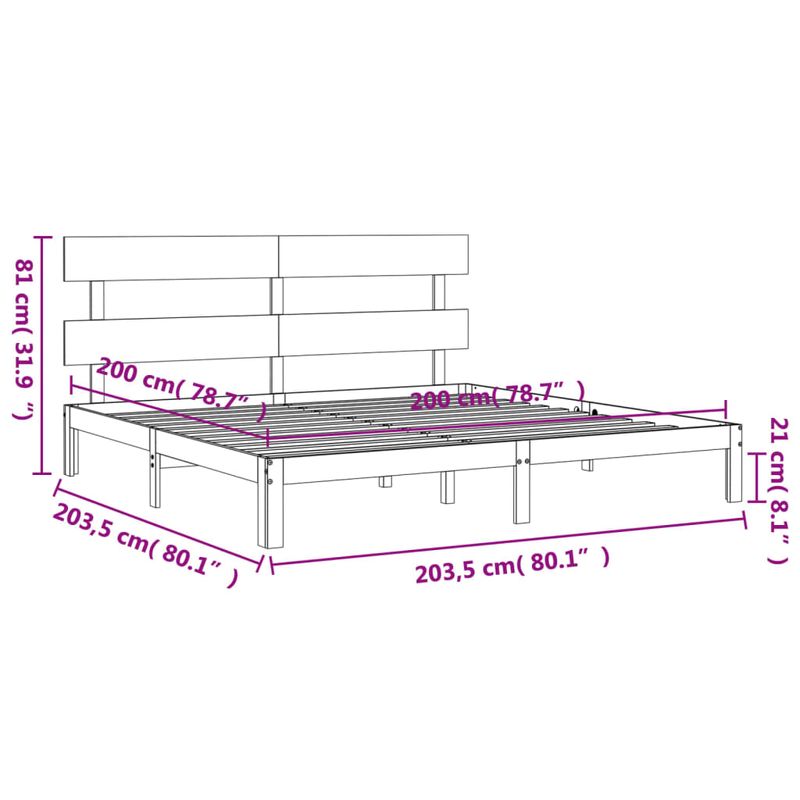 Casa si Gradina - Mobilier - Paturi si accesorii - Paturi - Cadru de pat cu tablie single mic, maro miere, 200x200 cm, lemn masiv - Infinity.ro