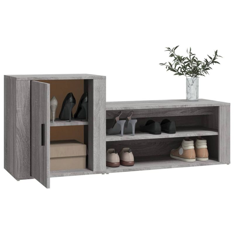 Casa si Gradina - Mobilier - Organizare si depozitare - Organizator incaltaminte - Pantofar, gri sonoma, 130x35x54 cm, lemn compozit - Infinity.ro