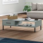 Casa si Gradina - Mobilier - Comode si corpuri - Console - Dulap consola cu picioare metalice „OSLO”, gri, lemn masiv pin - Infinity.ro