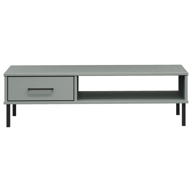 Casa si Gradina - Mobilier - Comode si corpuri - Console - Dulap consola cu picioare metalice „OSLO”, gri, lemn masiv pin - Infinity.ro